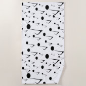 Serviette De Plage Un bon nombre de notes musicales (Devant)