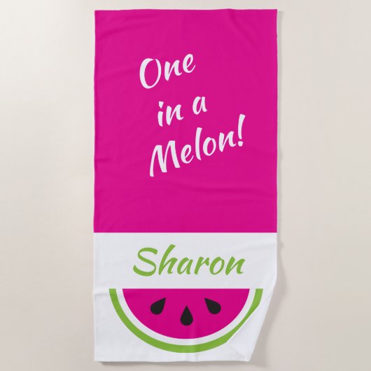 Serviette De Plage Un dans un Melon Watermelon personnalisé (Devant)