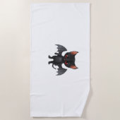 Serviette De Plage Un démon de chat la nuit d'Halloween Classic T-shi (Devant)