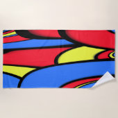 Serviette De Plage Un éclat de couleurs festives (Devant)