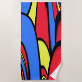 Serviette De Plage Un éclat de couleurs festives (Devant)