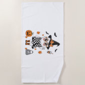 Serviette De Plage Un joli fantôme d'Halloween (Devant)