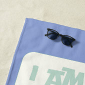 Serviette De Plage Un Lucky Duck & Bubbles Blue Pastel (En situation)