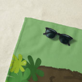 Serviette De Plage Un mignon léopard dormant dans un arbre dessin ani (En situation)