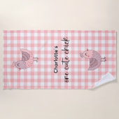 Serviette De Plage Un mignon poussin (Devant)