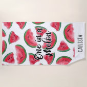 Serviette De Plage Un Motif d'aquarelle de melon (Devant)