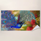 Serviette De Plage Un paon (Devant)