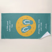 Serviette De Plage Un Petit Sable Entre Les Pieds - Feuilles (Devant)