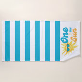 Serviette De Plage ☀️Un sous le soleil Tropical Turquoise (Devant)