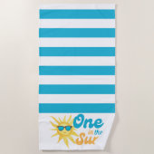 Serviette De Plage ☀️Un sous le soleil Tropical Turquoise (Devant)
