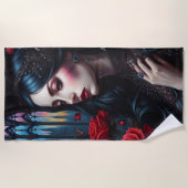 Serviette De Plage Une gothique pensive (Devant)