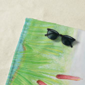 Serviette De Plage Une Grenouille S'Enfonce Dans L'Étang Illustration (En situation)