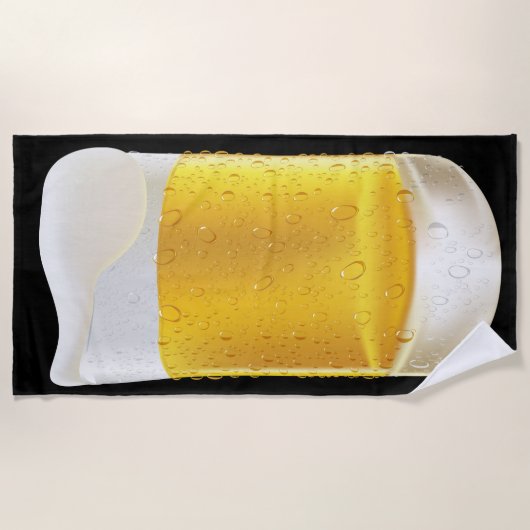 Serviette De Plage Une Mug Frosty de glace Froid Bière Soudaine Froid (Devant)