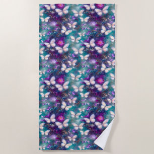 Serviette De Plage Une série papillon mystique Design 1