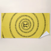 Serviette De Plage Une spirale de Pi Graphic sur une (Devant)