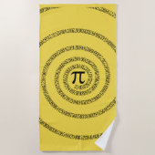 Serviette De Plage Une spirale de Pi Graphic sur une (Devant)
