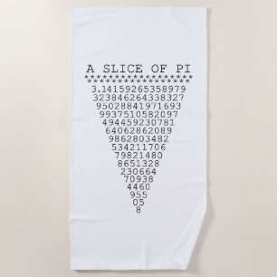 Serviette De Plage Une tranche de graphique de pi sur a