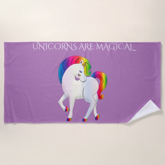 serviette de plage Unicorn. (Devant)