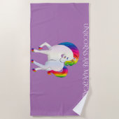 serviette de plage Unicorn. (Devant)