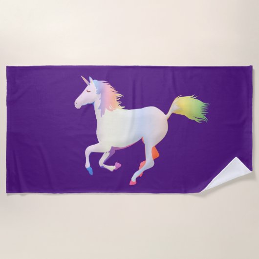 serviette de plage Unicorn. (Devant)