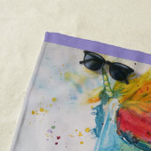 Serviette De Plage Unicorn aquarelle peinture Dreams Beach Towel (En situation)