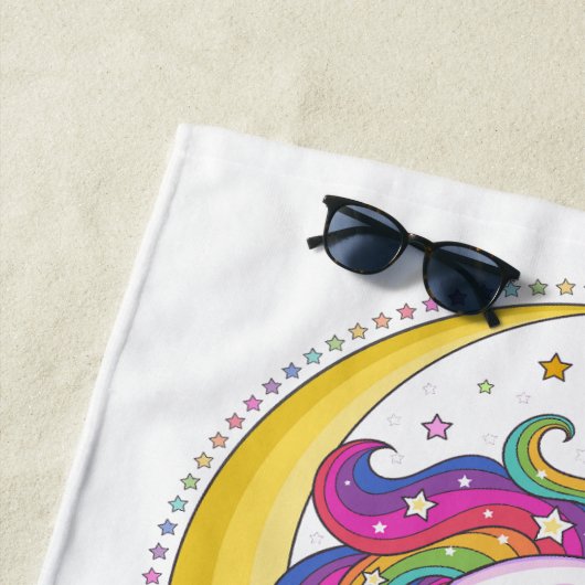 Serviette de plage Unicorn Magic (En situation)