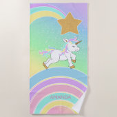 Serviette De Plage Unicorn 🦄 Rainbow Magic (Devant)