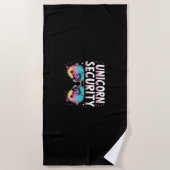 Serviette De Plage Unicorn Security Long Sleeve T-Shirt (Devant)