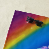 Serviette De Plage Unicorn with Rainbow (En situation)