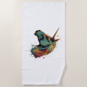 Serviette De Plage Unicorne Abstraite (Devant)