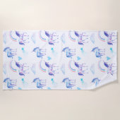 Serviette De Plage Unicorne magique (Devant)
