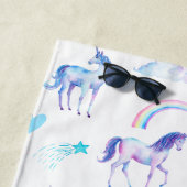 Serviette De Plage Unicorne magique (En situation)