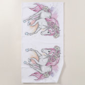Serviette De Plage Unicornes (Devant)