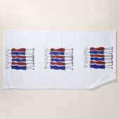 Serviette de plage (unique à main) (Devant)