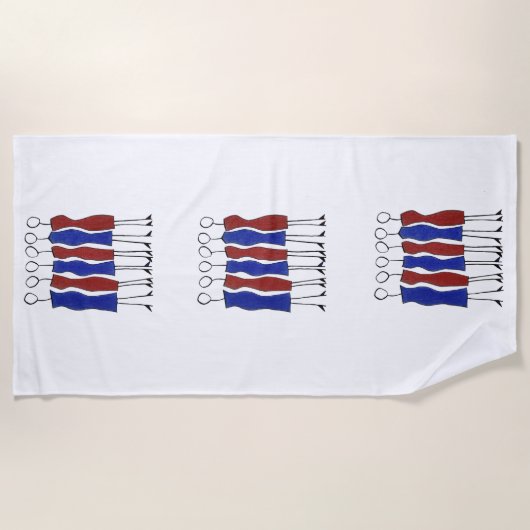 Serviette de plage (unique à main) (Devant)