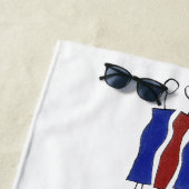 Serviette de plage (unique à main) (En situation)