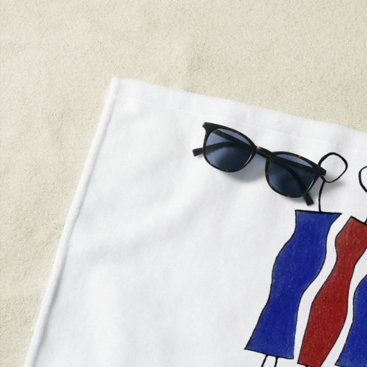 Serviette de plage (unique à main) (En situation)