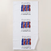 Serviette de plage (unique à main) (Devant)