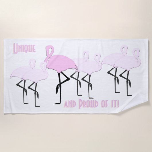Serviette De Plage Unique et fier (Devant)