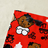 Serviette De Plage Unique Orange Nouveau Cadeau bébé (En situation)