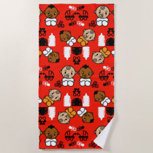Serviette De Plage Unique Orange Nouveau Cadeau bébé