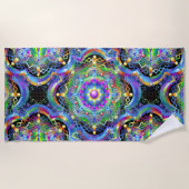 Serviette De Plage Univers Mandala Couleurs Psychédéliques (Devant)