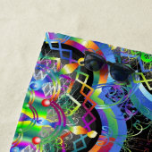Serviette De Plage Univers Mandala Couleurs Psychédéliques (En situation)