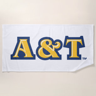 Serviette De Plage Université d'État A&T de Caroline du Nord Mot-sy