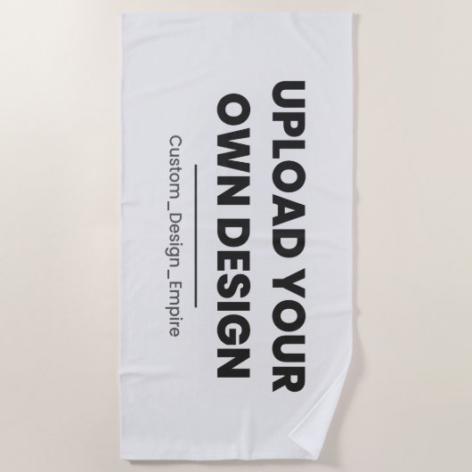 Serviette De Plage Upload Your Own Design Here | Custom Template (Devant)