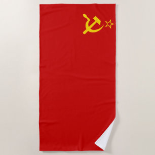 Serviette De Plage URSS Union soviétique Drapeau faucon communiste fa