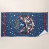 Serviette De Plage USA 250 Eagle (Devant)