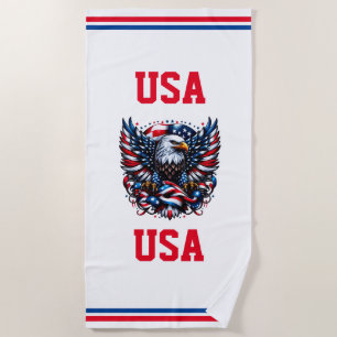 serviette de plage USA Beach