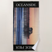 Serviette De Plage Vacances à Oceanside Pier Cali (Devant)