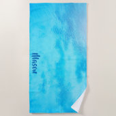 Serviette De Plage Vacances caribéennes (avec nom personnalisé) (Devant)